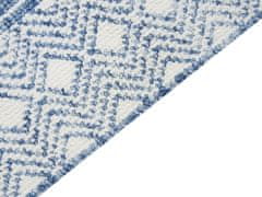 Beliani Koberec 160 x 230 cm modrý/bílý KAWAS