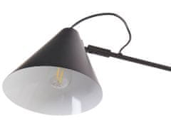 Beliani Kovová nástěnná lampa se 2 stínidly černá MANDIRI