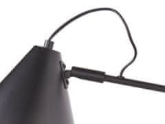 Beliani Kovová nástěnná lampa se 2 stínidly černá MANDIRI