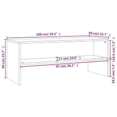 Vidaxl TV stolek dub sonoma 100 x 40 x 40 cm dřevotříska