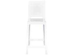 Beliani Sada 2 barových židlí průhledné bílé WELLINGTON
