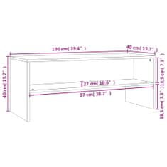 Vidaxl TV stolek bílý 100 x 40 x 40 cm kompozitní dřevo