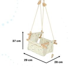 WOWO Dřevěná dětská houpačka s závěsnými šipkami - kvalitní materiál