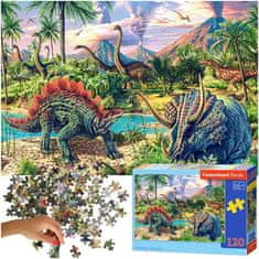 WOWO Puzzle CASTORLAND 120 dílků - Dinosauři na sopkách, vhodné pro děti 6+ let