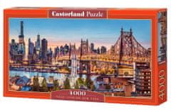 WOWO Puzzle CASTORLAND Dobrý večer New York - Skládačka 4000 dílků, Rozměry 138x68cm