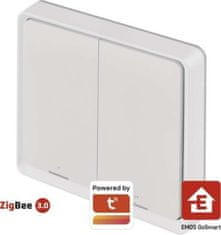 Emos GoSmart Přenosný ovladač scén IP-2002ZW, ZigBee 3.0, 2-tlačítkový