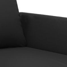 Vidaxl 4dílná sedací souprava s poduškami černá umělá kůže