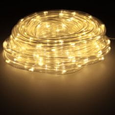 WOWO Venkovní LED Řetězové Světlo, 10m, 100LED, Teplá Bílá, 8 Režimů Svícení pro Balkon