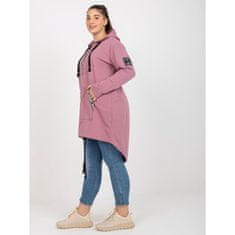 RELEVANCE Dámská mikina plus size s rozepínáním z bavlny TALETA růžová RV-BL-8265.24P_390976 Univerzální