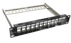 Solarix 10" modulární neosazený patch panel 12 portů 1U SX12M-0-STP-BK-UNI-N-10