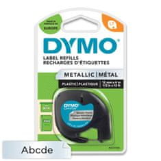 Dymo Originální pásky pro štítkovač LetraTag 12 mm x 4 m stříbrná metalická