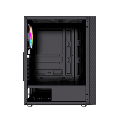 Gembird Computer Fornax 2500 ARGB/Midi Tower/Transpar./Černá