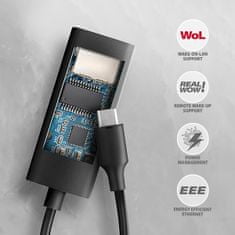 AXAGON ADE-ARC, USB-C 3.2 Gen 1 - Gigabit Ethernet síťová karta, Realtek 8153, auto instal