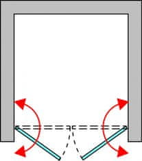 SANSWISS SANSWISS DIVERA Dvoukřídlé dveře aluchrom Screen D22T21005087 - Sanswiss