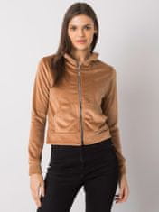 RUE PARIS Dámská mikina na zip Belare camel S/M