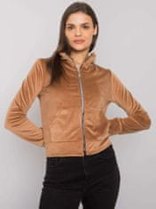 RUE PARIS Dámská mikina na zip Belare camel S/M