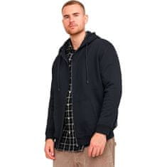 Jack&Jones Plus Pánská mikina JJEBRADLEY Relaxed Fit 12250596 Black (Velikost 4XL)