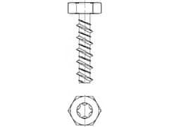 STREFA Šroub 6H 15 10,5x140 ZB do betonu / balení 100 ks