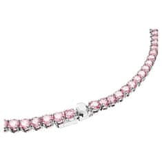 Swarovski Luxusní náhrdelník s růžovými krystaly Matrix Tennis 5681800
