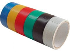 Extol Craft Pásky izolační PVC, sada 6ks, 19mm x 18m, (3m x 6ks)