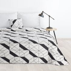 Eurofirany Dekorativní přehoz GEO 220x240 ecru black geometric