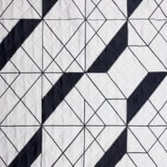 Eurofirany Dekorativní přehoz GEO 200x220 ecru black geometric