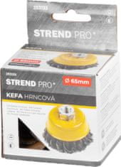 Strend Pro kartáč TCB-500 65 mm, hrncový kartáč, opletený, M14x2, drát 0,35 mm