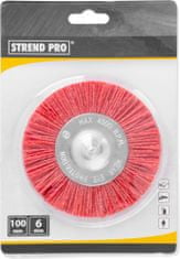 Strend Pro Kartáč AWB-038, 100 mm, kulatý, nylonový, se stopkou