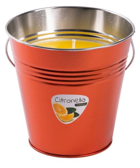 Citronelová svíčka CB163, repelent, kbelík, 610 g, 150x150 mm