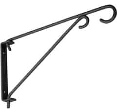 Strend Pro Věšák PB8021A, držák na květináče, černý, kovový, 24,5x13 cm, 50 cm řetěz