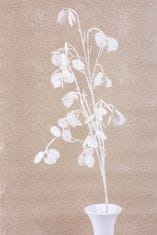 MagicHome Vánoční větvička, MoneyPlant.White, bílá, 56x107 cm