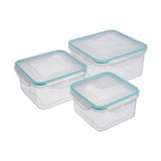 MagicHome Lunchbox set MB06 set of 3, 700/1200/2000 ml, square, Clip