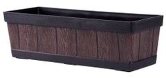 Strend Pro květináč Woodeff, 15x47x17 cm, teakové dřevo, efekt dřeva