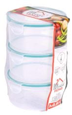 MagicHome Lunchbox R808 3x 800 ml, kulatý, sada 3 kusů, Clip