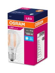 Žárovka OSRAM LED FIL 075 (ean8683) nestmívatelná, 8W/840 E27 4000K Value CLASSIC A