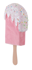 Dekorace MagicHome Vánoční cukroví, Popsicle, růžová, závěsná, 18 cm