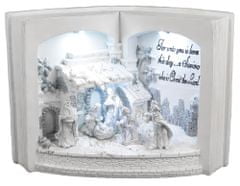 MagicHome Vánoční dekorace, Betlém v knize, 3 LED diody, 3xAA, interiér, 27,50x12x19 cm