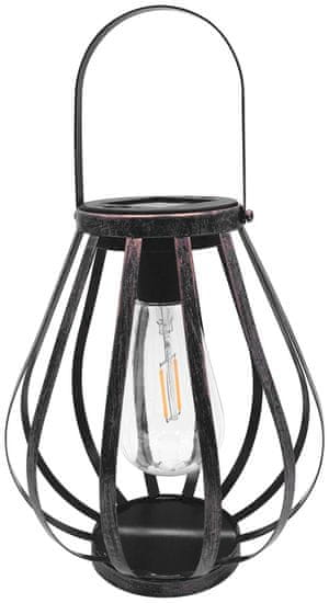 Strend Pro Hadrová lampa, 18x21 cm, solární, 2x Edison LED, AA