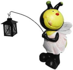 MagicHome Dekorace Gecco, Včela s lucernou, magnézie, 25x23x49 cm