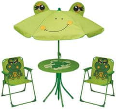 ST LEISURE EQUIPMENT Zahradní set LEQ MELISENDA Rana, žába, slunečník 105 cm, stůl 50 cm, 2 židle