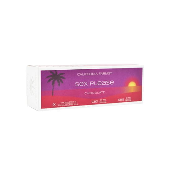 California Farms Sex please Čokoláda - 10 KS, 200MG CBD, 150MG CBG