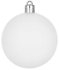 MagicHome Vánoční koule, 10 ks, bílé, na vánoční stromek, 6 cm