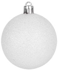 MagicHome Vánoční koule, 10 ks, bílé, na vánoční stromek, 6 cm