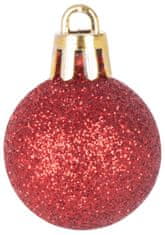 MagicHome Vánoční koule, 12 ks, 3 cm, červené, na vánoční stromek