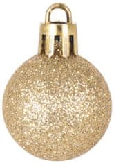 MagicHome Vánoční koule, 12 ks, 3 cm, zlaté, na vánoční stromek