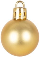 MagicHome Vánoční koule, 12 ks, 3 cm, zlaté, na vánoční stromek