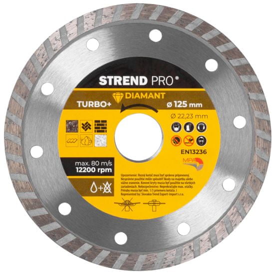 Strend Pro 521C, 125 mm, diamant, Turbo +