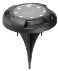 Strend Pro Strend Pro Kráterová lampa, 11x14 cm, solární, 12x SMD LED, AA, 2 ks