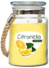 Svíčka Citronella, repelentní, ve skle, 140 g, 85x105 mm