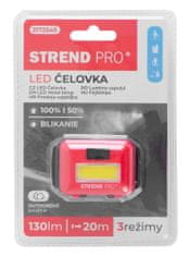 Strend Pro Světlomet Headlight H955, COB LED, 3xAAA, mix barev (černá, bílá, červená)